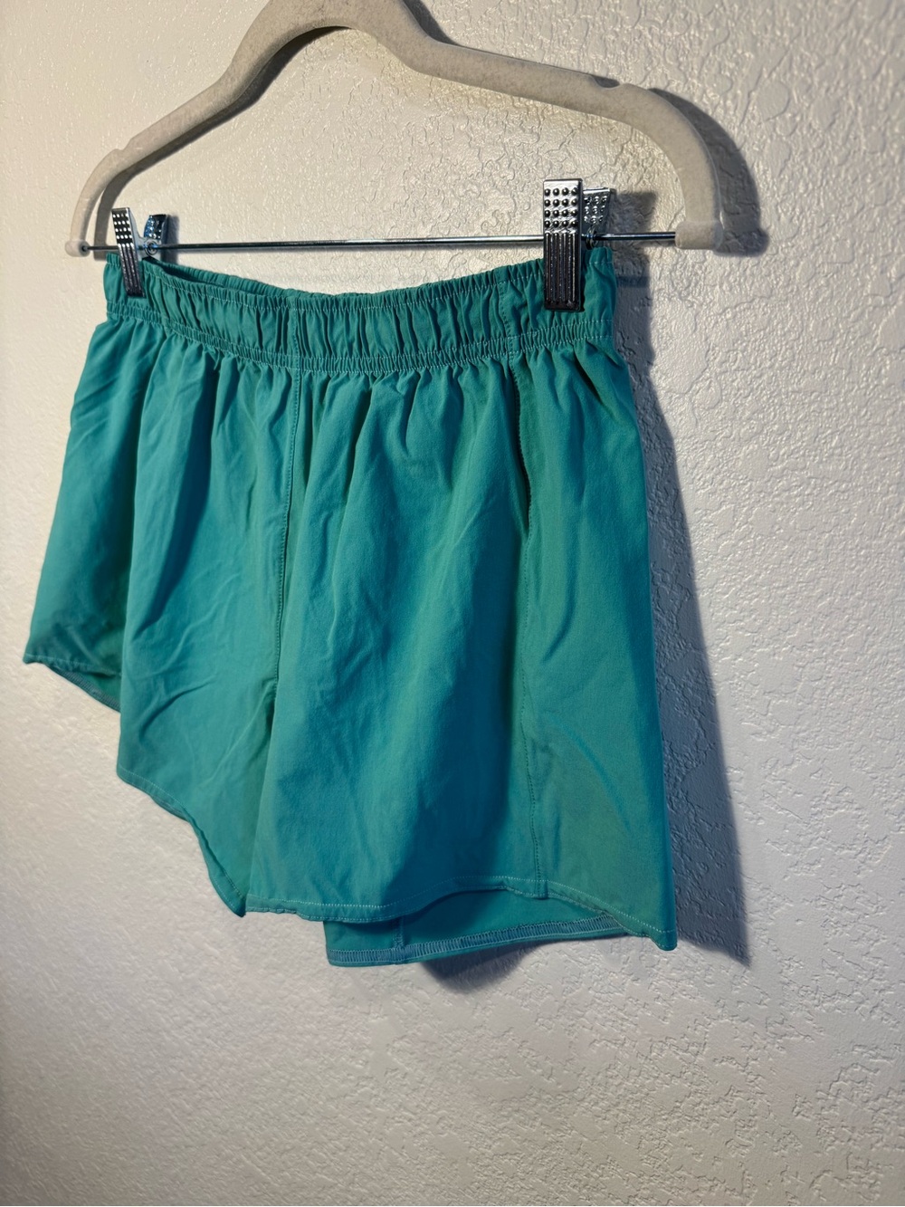 JOLYN Aqua Blue Tie Waist Nylon Quick Dry Dolphin Summer Beach Shorts Size M - Picture 3 of 7